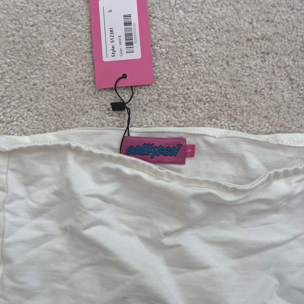 Nwt Edikted basic strapless top white - Picture 4 of 5